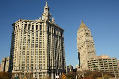 30 Manhattan Municipal Building And Thurgood Marshall United States Courthouse From The Walk Near The End Of The New York Brooklyn Bridge.jpg